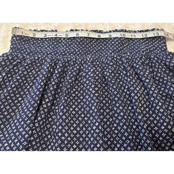 Old Navy Mini Stretch Flare Pull-on Skirt Geometric Print Cotton Junior Size M - Picture 6 of 11